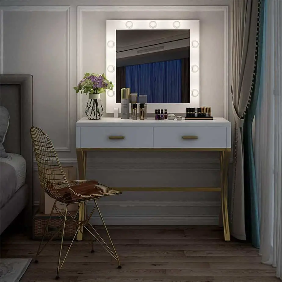 Vanity With Nightstands And Drawers