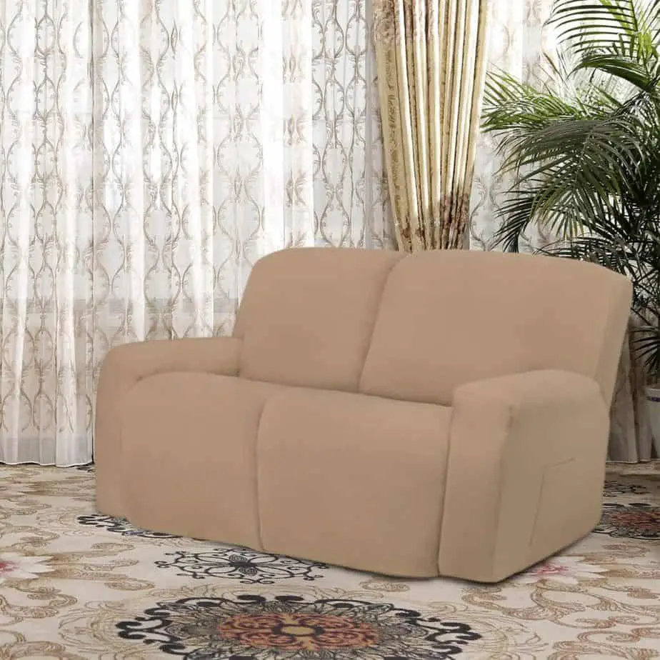 Easy-Going Microfiber Stretch Sectional Recliner Sofa