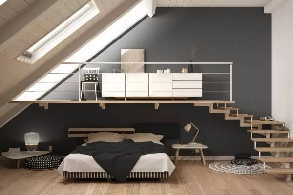 Loft Bed Over The Kitchen