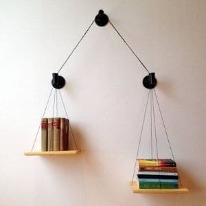 Build a balancing bookshelf