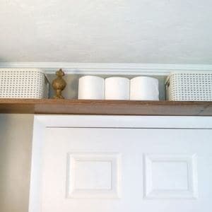 Install a shelf above your bedroom door