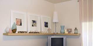 Install shelves along the perimeter of your bedroom walls