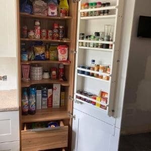Pantry Door Transformed Into a Spice Rack