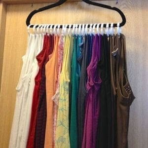 Store your tank tops on curtain rings