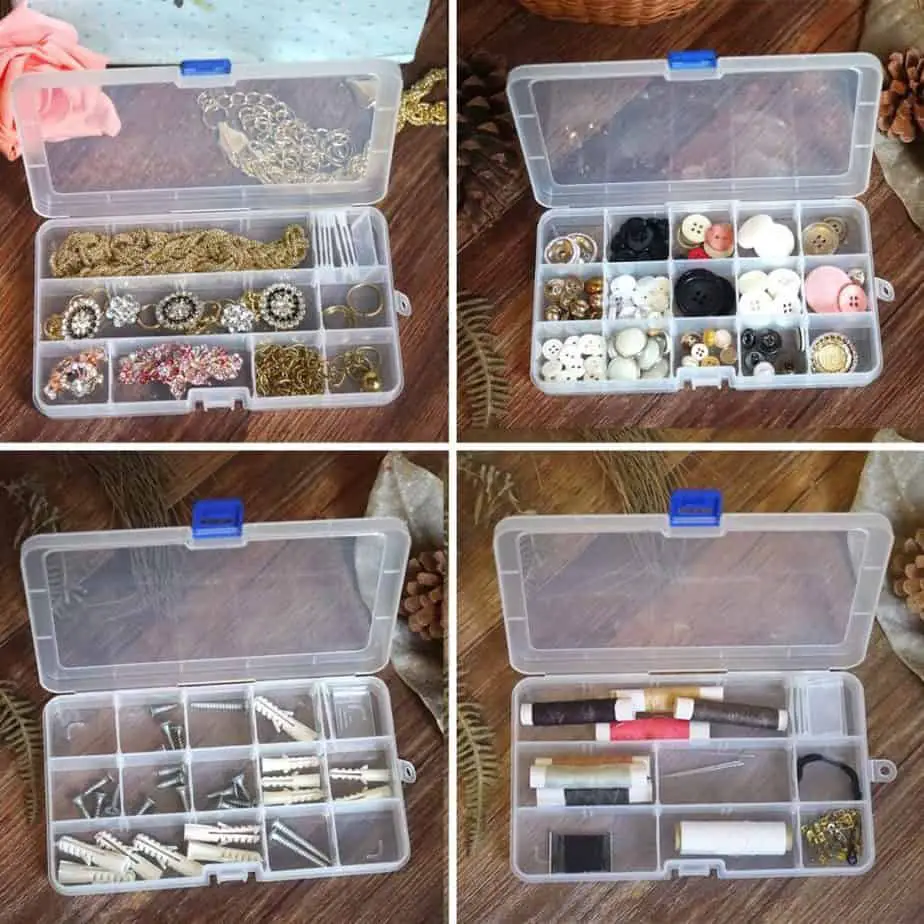Use bead organizers for your makeup storage