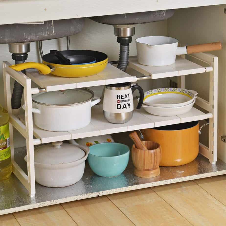 100+ Clever Storage Ideas for Small Spaces on a Budget Wire Shelving For Storing Pans
