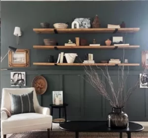 Replace dressers with floating shelves
