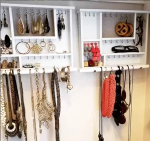 Use wall space for accessories