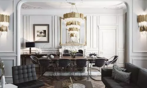 Parisian Style Living And Dining Combo