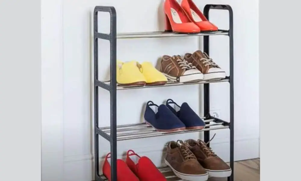 Modern Stainless Steel Shoe Rack