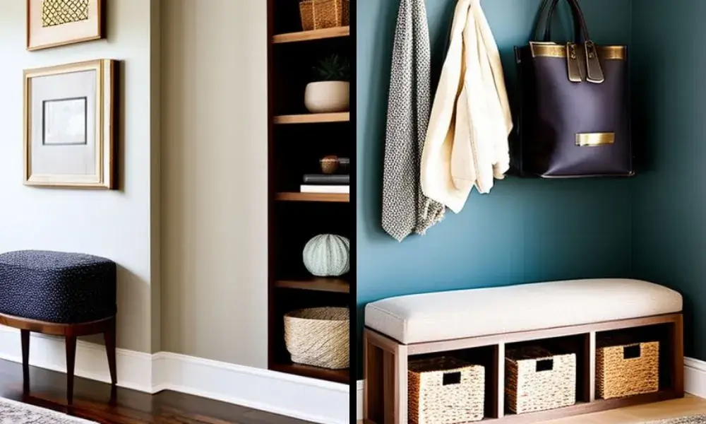 Decorative Storage in Entryway Corner