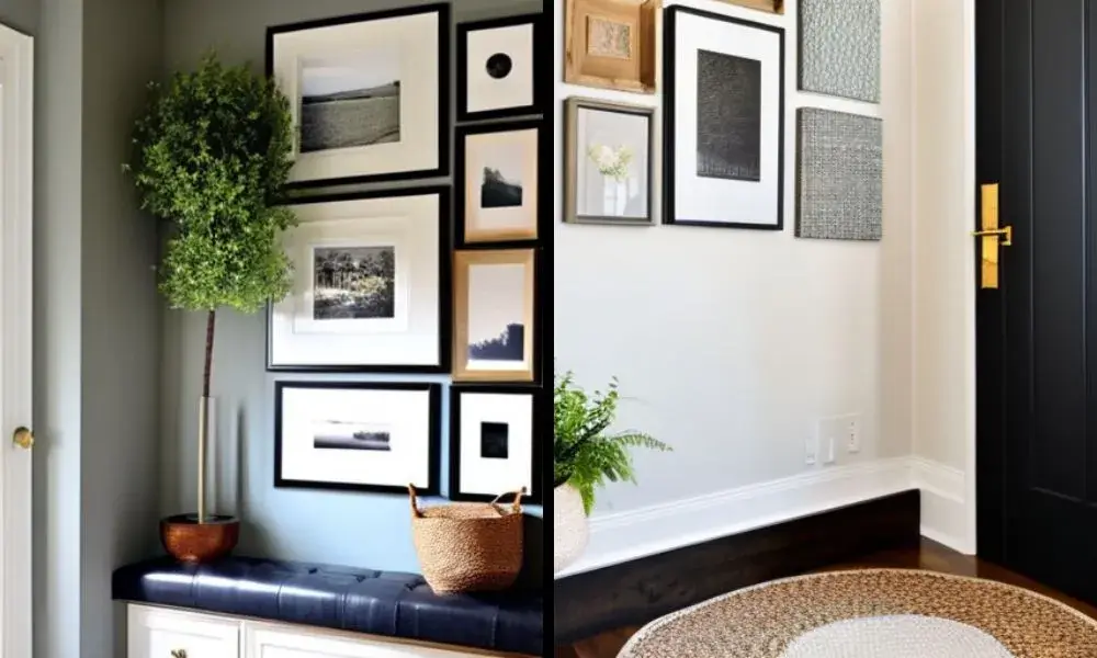 Gallery Wall in Entryway Small Corner