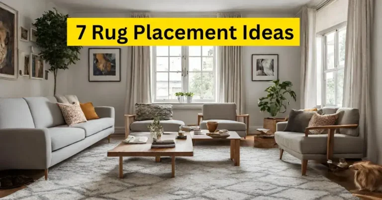 ways to place rugs in a small living rooms