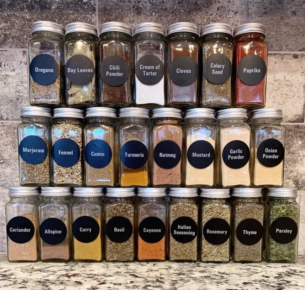 Customizable Spice Drawer Labels