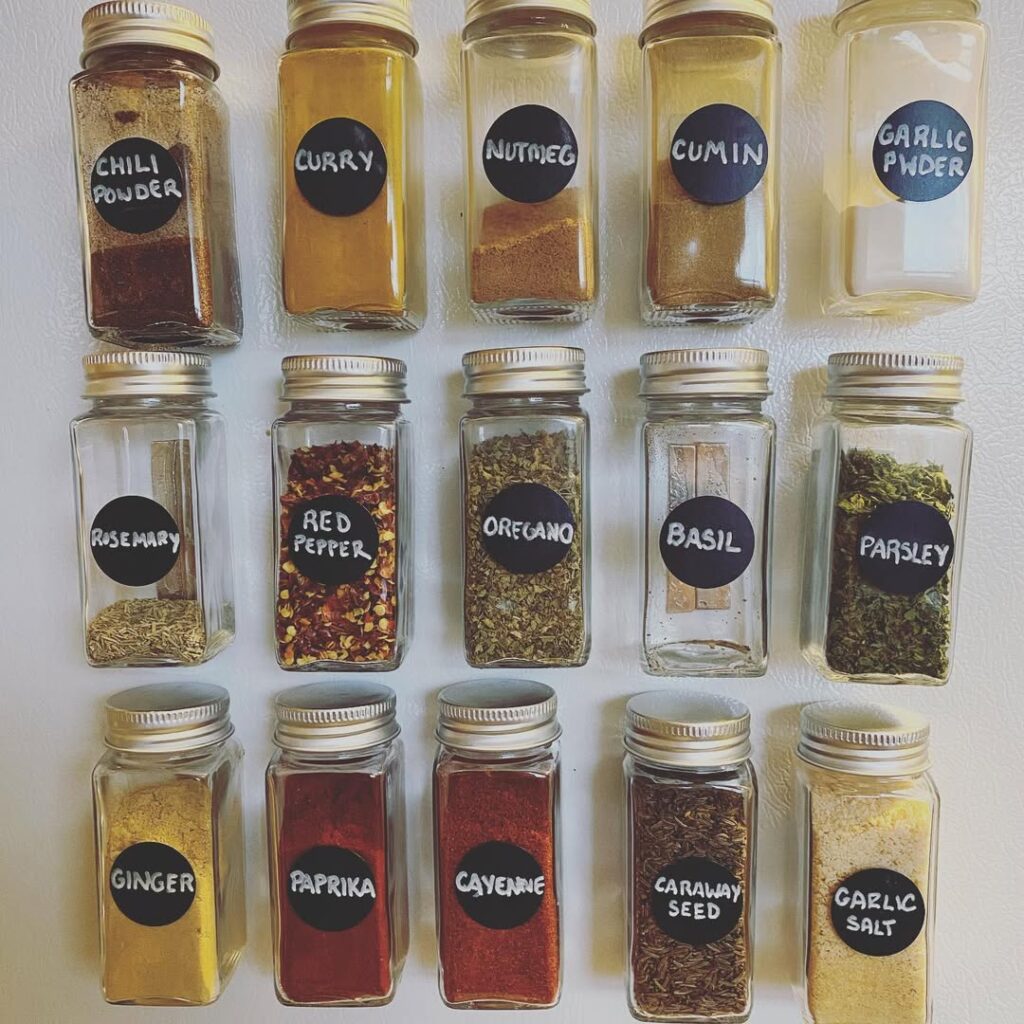 Magnetic Spice Rack on the Cabinet Door