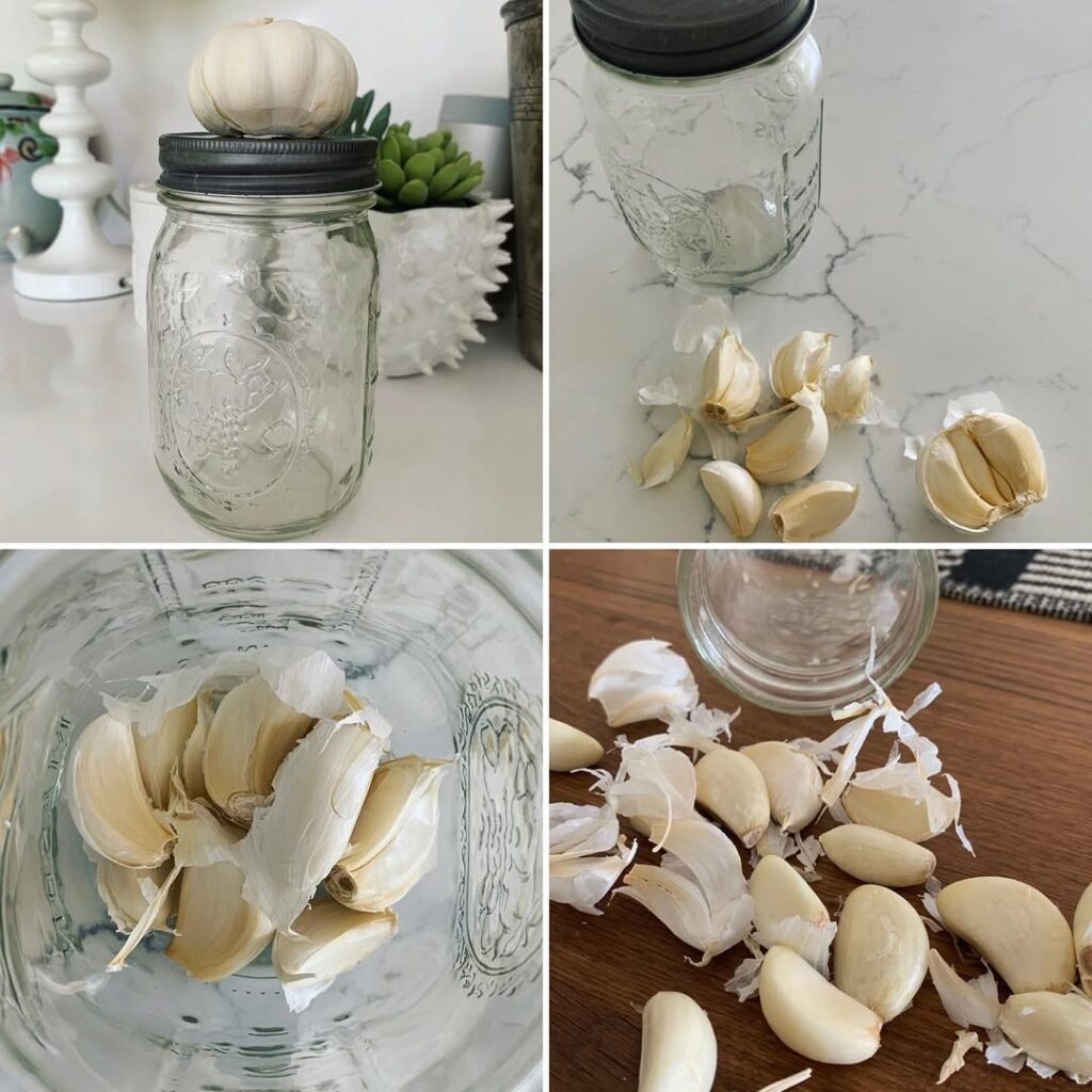 Peel Garlic Easily with a Jar