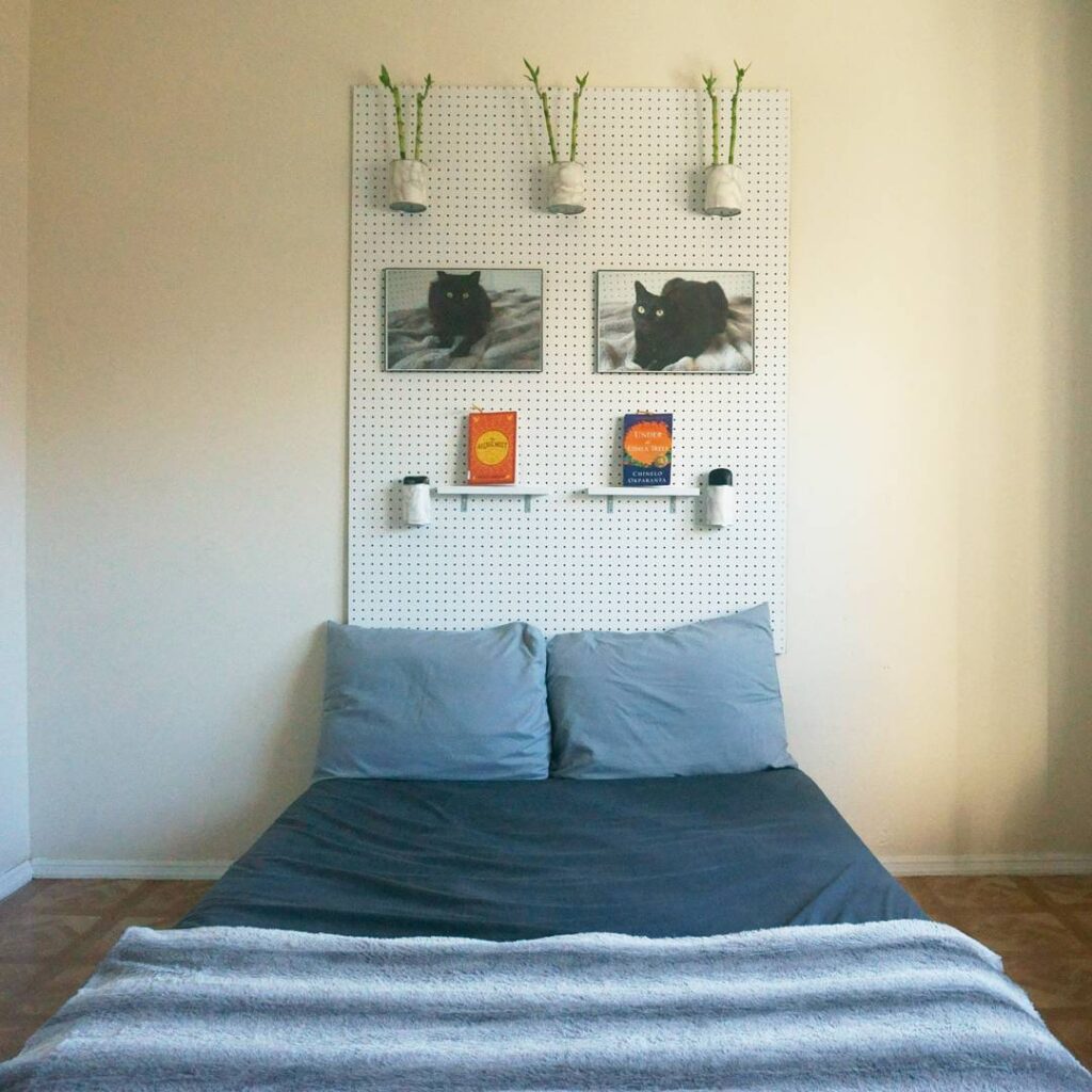 Pegboard Organizer Headboard